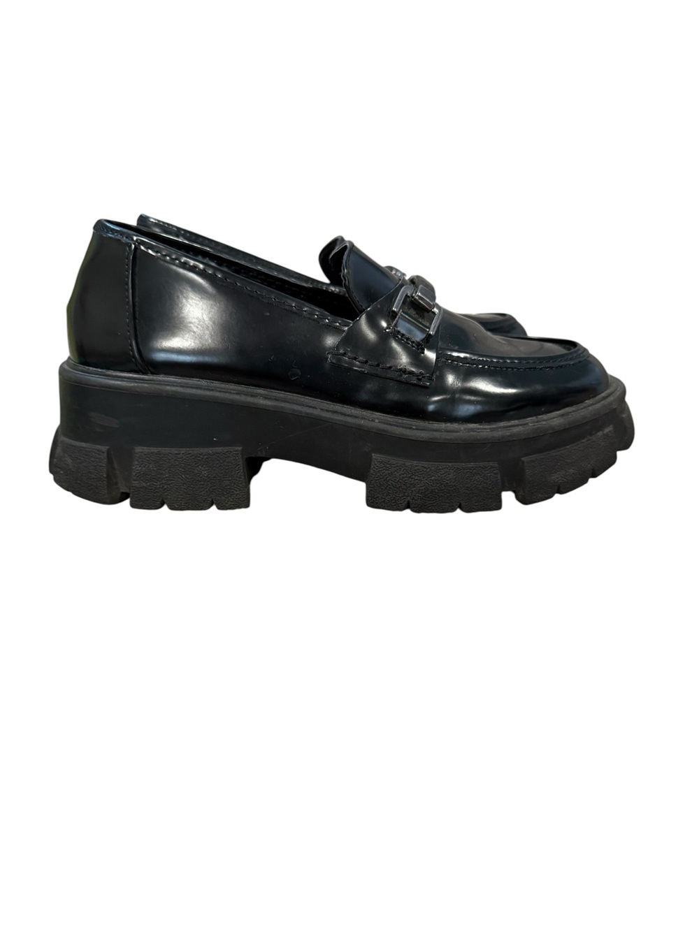 Steve Madden Chunky Platform Patent Faux Leather Shoes for Women, Size 8. - Picture 9 of 10